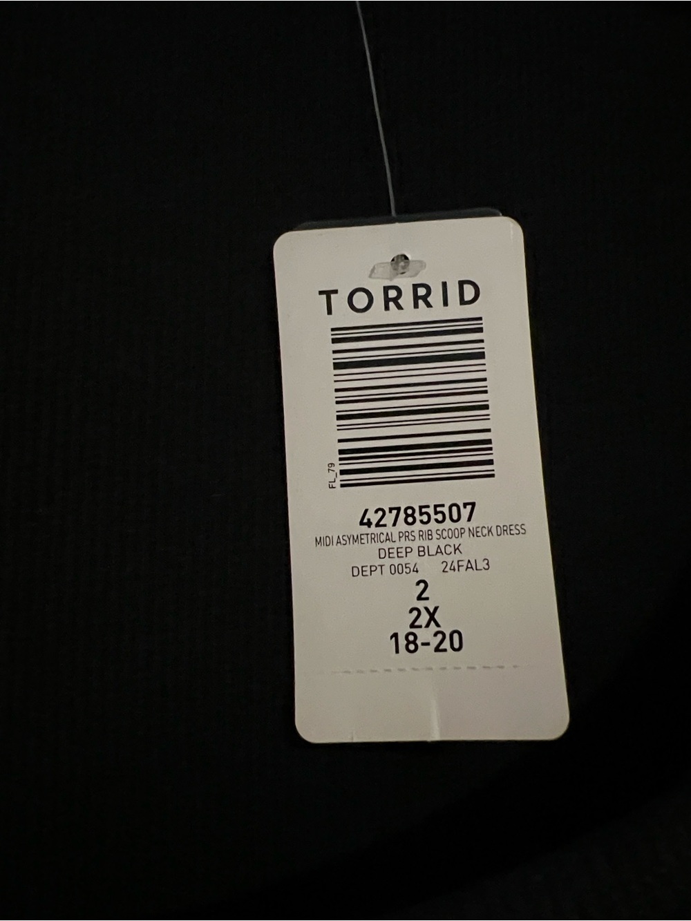 Torrid Midi Asymmetrical Rib Scoop Neck Dress - Picture 4 of 5